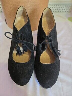 Naturalizer Black Suede Tie-Front Women's Shoes